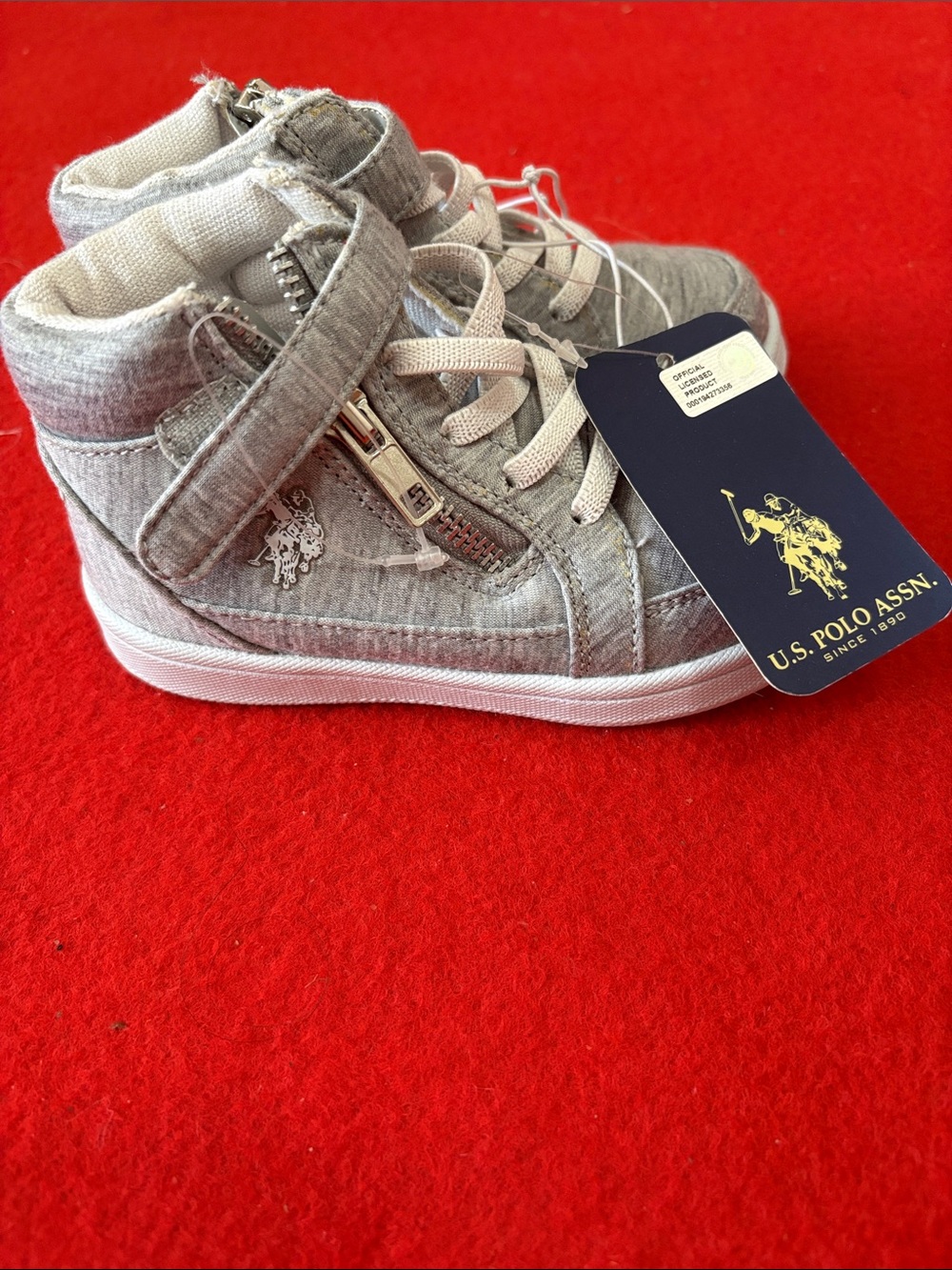 U.S. Polo Assn. Kids Gray High-Top Sneakers